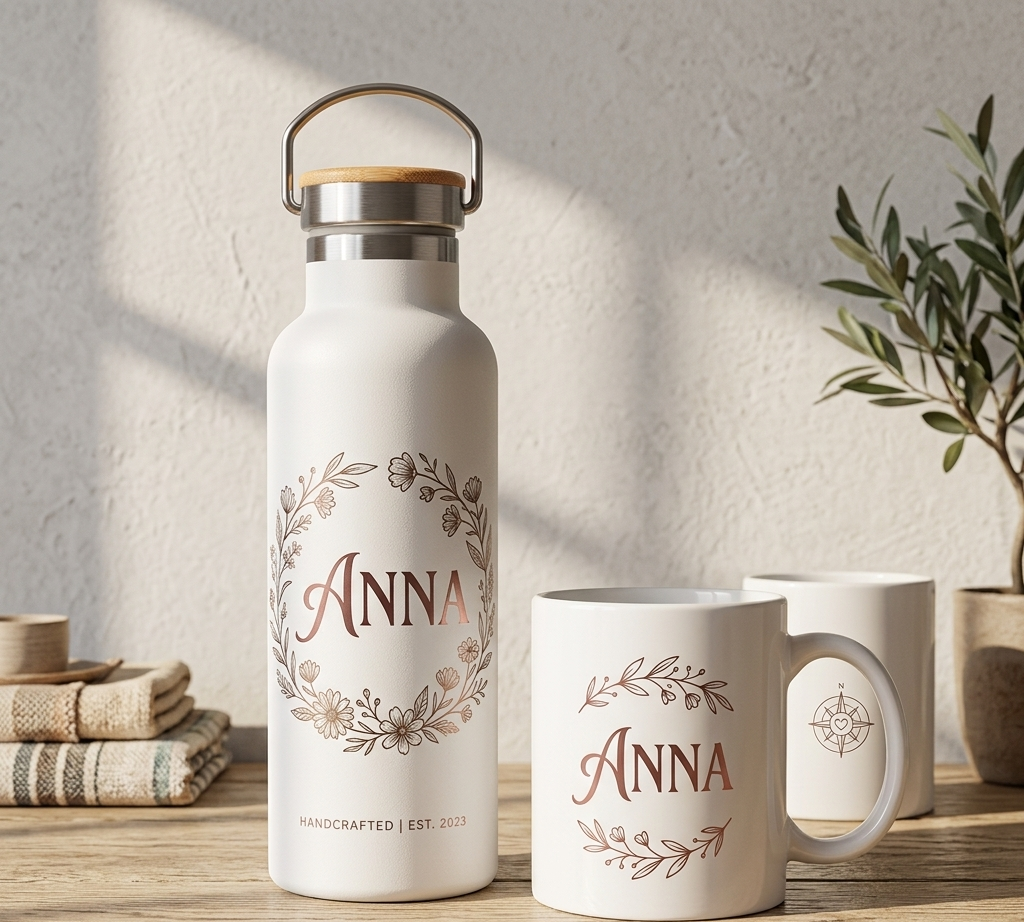 Pack Taza y Botella Térmica Boca Ancha Personalizada